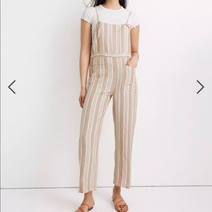 Madewell stripe overalls